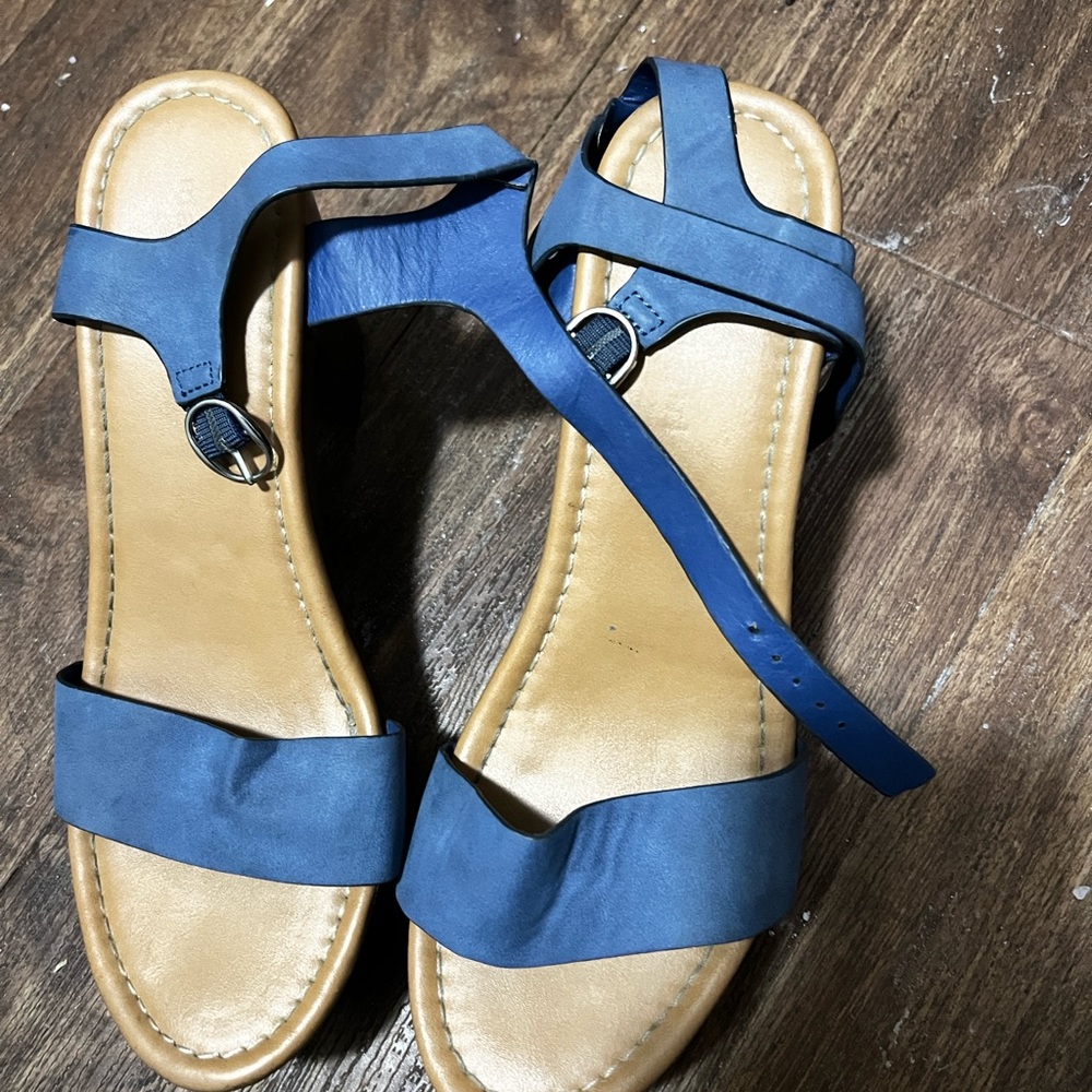 Madden Girl Blue Strappy Heels